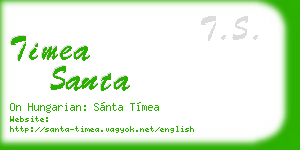 timea santa business card